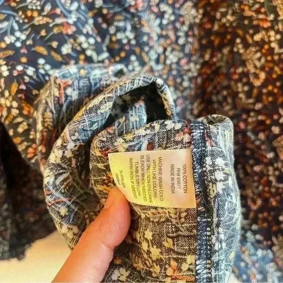 A.N.A (A New Approach) Rowan Ditsy Floral Navy Balloon Sleeves Blouse 2X NWT - Picture 11 of 11